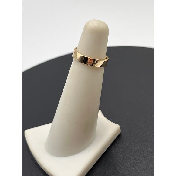 Kendra Scott Designer Gold Plated Polished Ring Minimalist Wedding Band - Picture 2 of 10